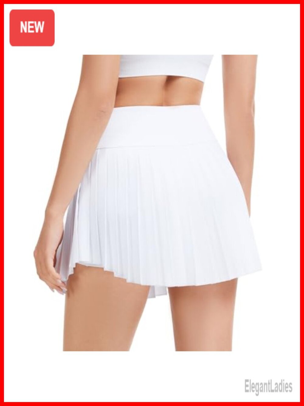 Womens Pleated Tennis Skirt Skort Built-in Shorts Pockets High Waist Golf
